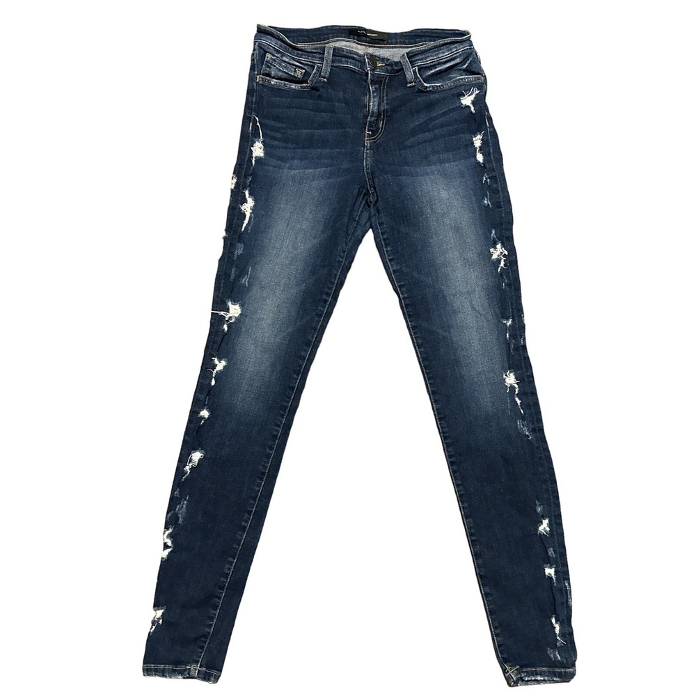 Flying Monkey Womens Mid Rise Skinny Denim Distressed Jeans Size 28‎